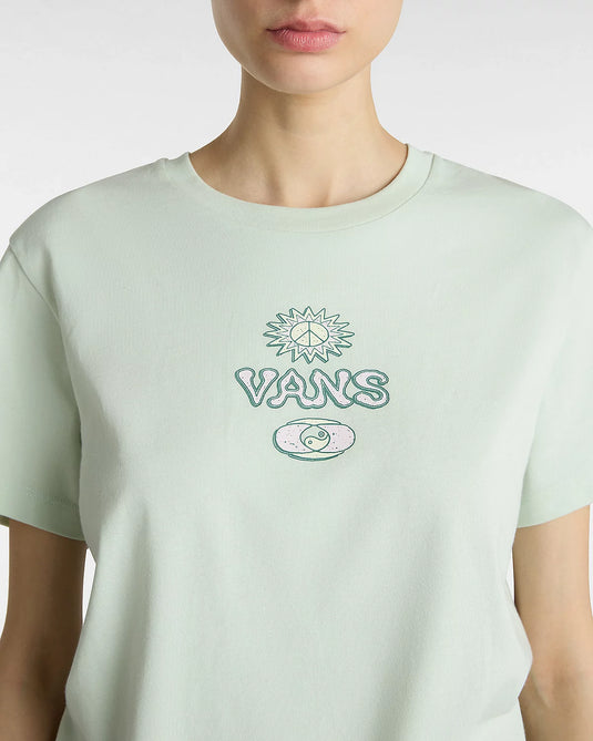 Vans Women's Depth Connection Boyfriend Fit T-Shirt Pale Aqua VN000GGTCHF