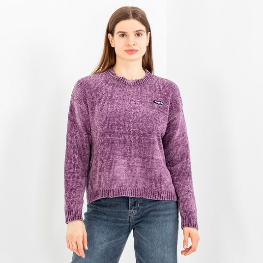 Volcom Women's Bubble Tease Sweater Vintage Violet B0742300-ACI