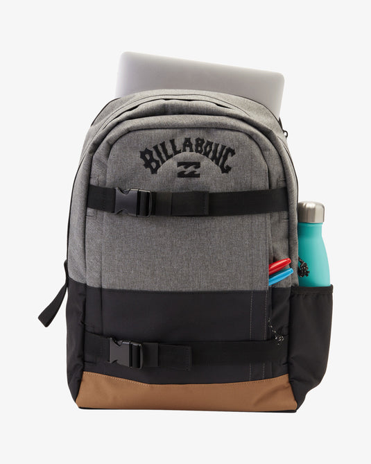 Billabong Men's Command Stash Backpack With Large Main Compartment Grey Heather ABYBP00139-GRH