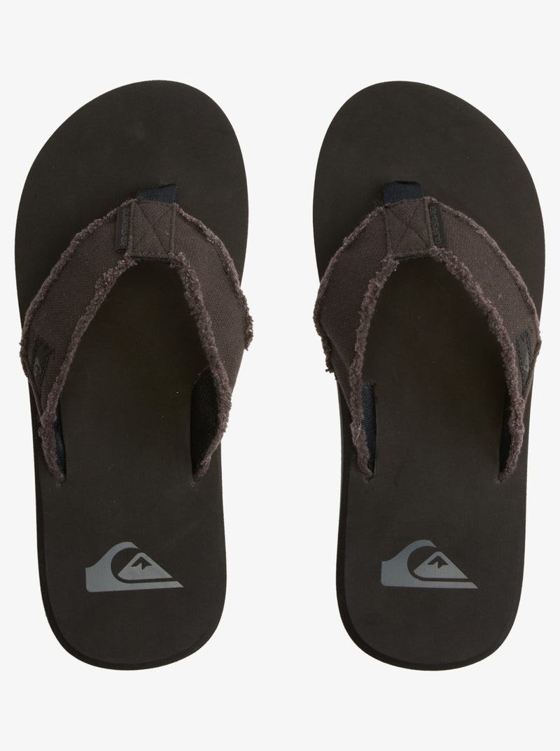 Load image into Gallery viewer, Quiksilver Men&#39;s Monkey Abyss Sandals Black/Black/Brown AQYL100047-XKKC
