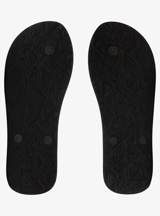 Quiksilver Men's Molokai Recycled Flip Flops Black/Brown/Black AQYL101309-XKCK