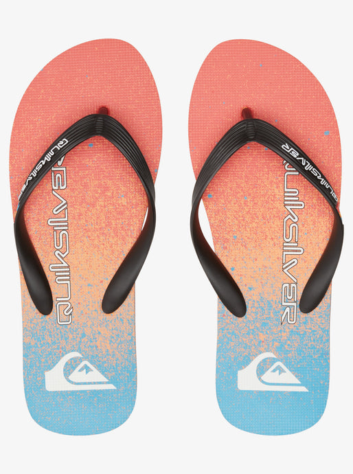 Quiksilver Men's Molokai Art Beach Flip-Flops Blue/Blue/Orange AQYL101360-XBBN