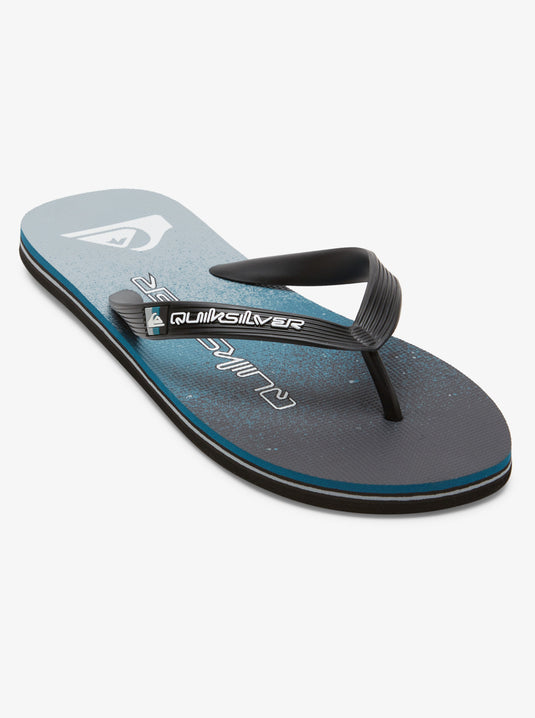 Quiksilver Men's Molokai Art Beach Flip-Flops Black/Blue/Grey AQYL101360-XKBS
