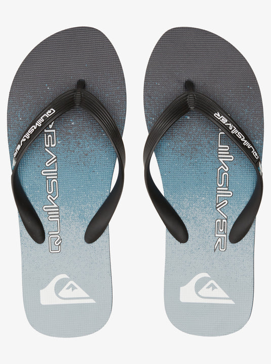 Quiksilver Men's Molokai Art Beach Flip-Flops Black/Blue/Grey AQYL101360-XKBS