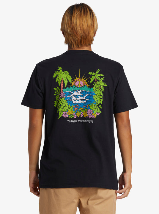 Quiksilver Men's Island Sunrise Regual Fit T-Shirt Black AQYZT09543-KVJ0