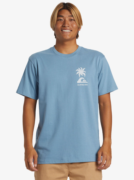 Quiksilver Men's Tropical Breeze Regual Fit T-Shirt Blue Shadow AQYZT09562-BKQ0