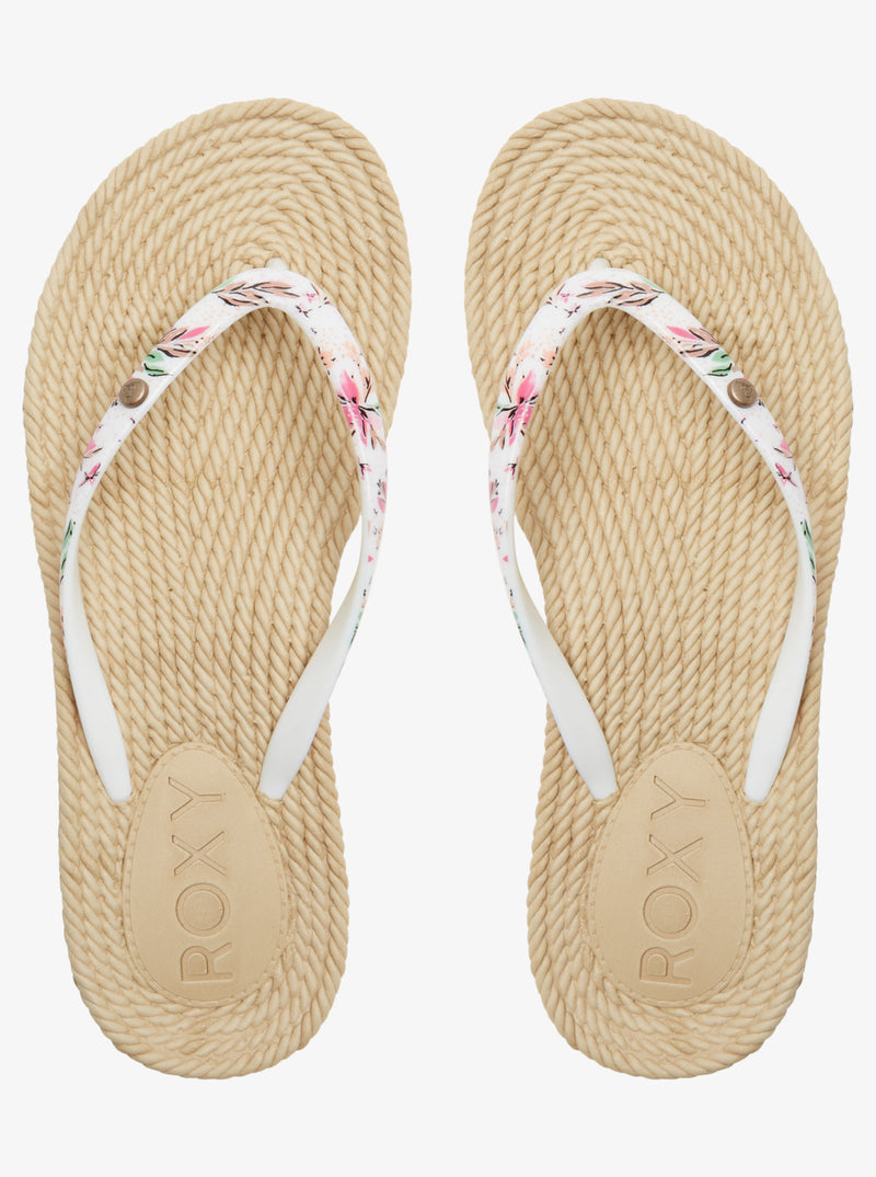 Load image into Gallery viewer, Roxy Women&#39;s South Beach Sandals White/Pink ARJL101004-WPN
