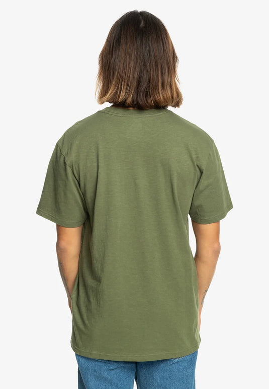 Quiksilver Men's Step Inside Regual Fit T-Shirt Green EQYZT07678-GPH0