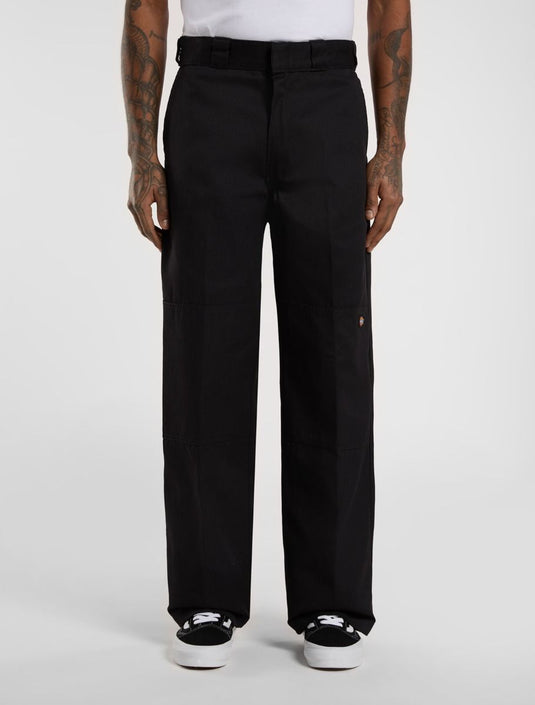 Dickies Unisex Double Knee Loose Fit Work Pants Black DK0A4XK3BLK