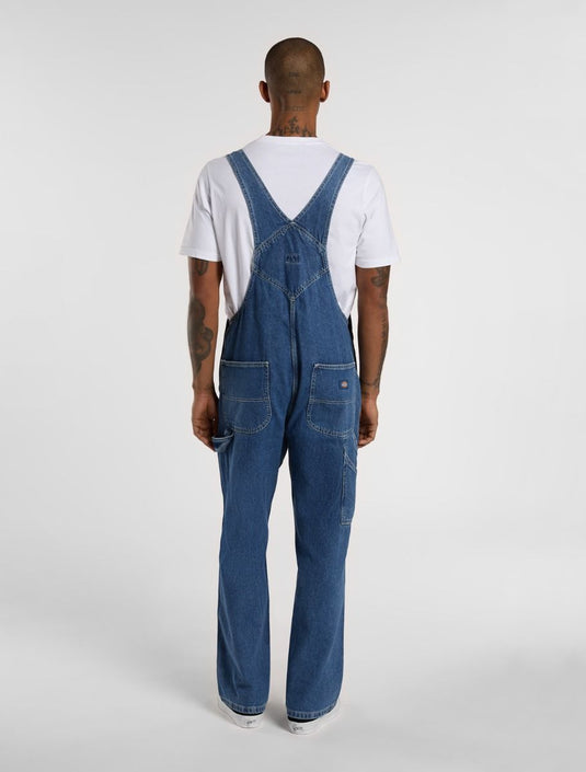 Dickies Men's Regular Denim Classic Bib Classic Blue DK0A4XYACLB