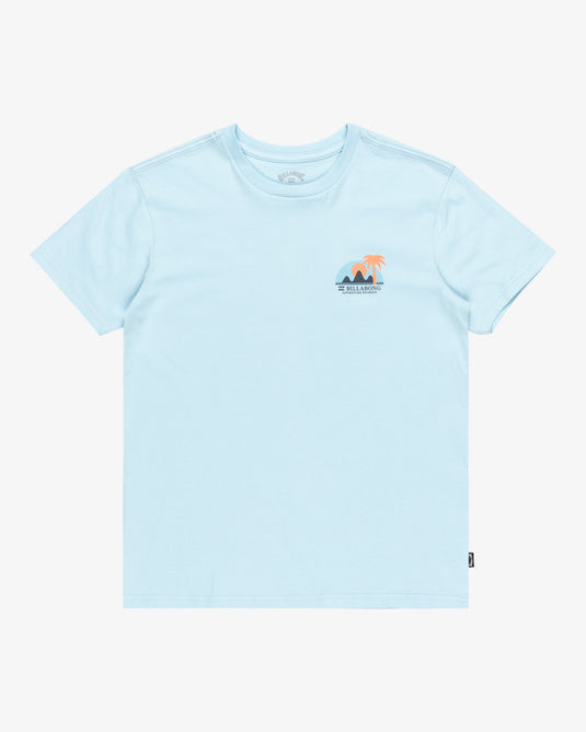 Billabong Kids' Sundown Short Sleeves T-Shirt Coastal Blue EBBZT00162_CBU