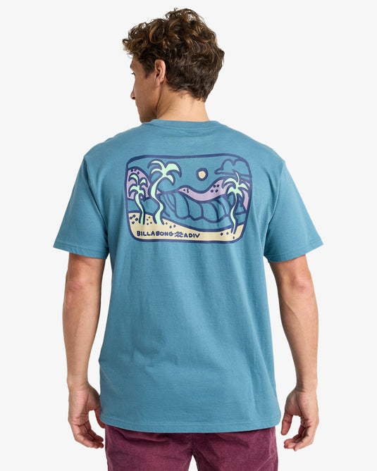 Billabong Men's Shine Short Sleeve T-Shirt Glacier Blue EBYZT00296-BMC0