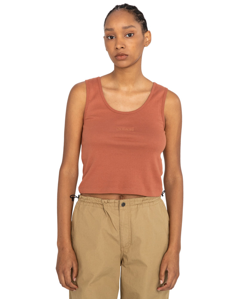 Load image into Gallery viewer, Volcom Women&#39;s Yarnhill Close To Body Fit Crop Top Copper Brown ELJKT00104-CNB0
