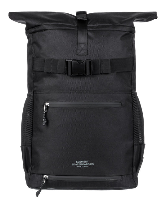 Element Men's Ground Skate Large Progressive Skate Roll-Top Backpack Flint Black ELYBP00149_FBK