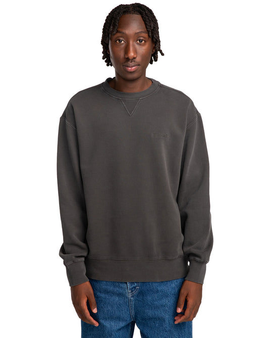 Element Men's Lowcase Pigment Crew Sweatshirt Off Black ELYFT00172-KTA0