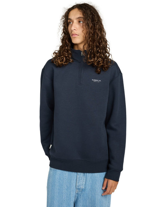 Element Men's Element Co Quarter Zip Sweatshirt Eclipse Navy ELYFT00178-ECN