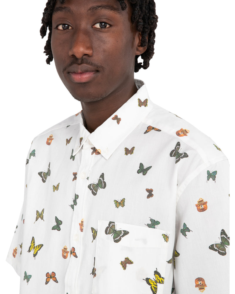 Load image into Gallery viewer, Element x Smokey Bear Ditsy Men&#39;s Shirt Egret ELYWT00150-WBS0
