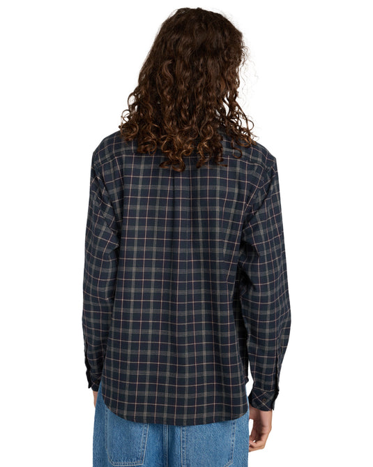 Element Men's Button Down Regular Flannel Tartan Blue ELYWT00183-BST1