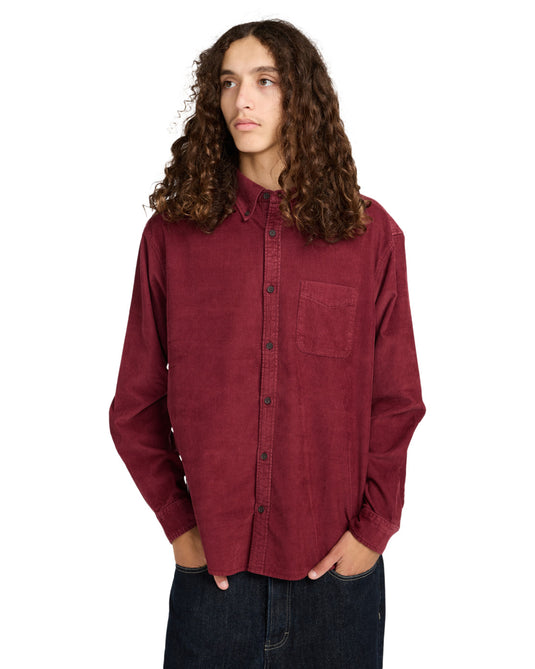 Element Men's Button Down Regular Corduroy Shirt Zinfandel ELYWT00187-RSS0