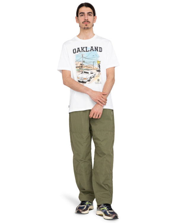 Load image into Gallery viewer, Element Men&#39;s Oakland Worldwide Regular Fit T-Shirt Optic White ELYZT00402-WBB0
