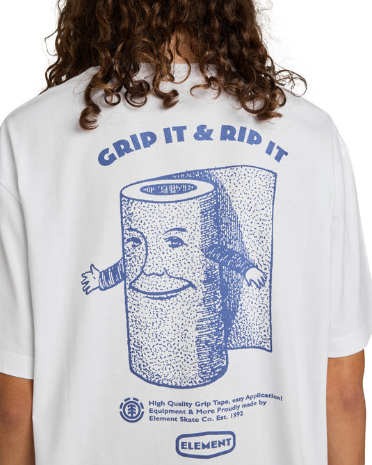 Element Men's Grip It T-Shirt Optic White ELYZT00567-WBB0