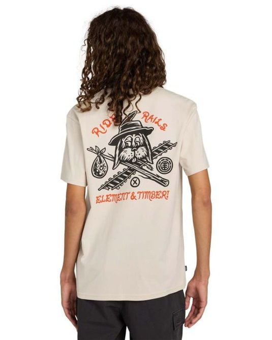 Element Men's Timber Hobos T-Shirt Oat Milk ELYZT00582-TEG0