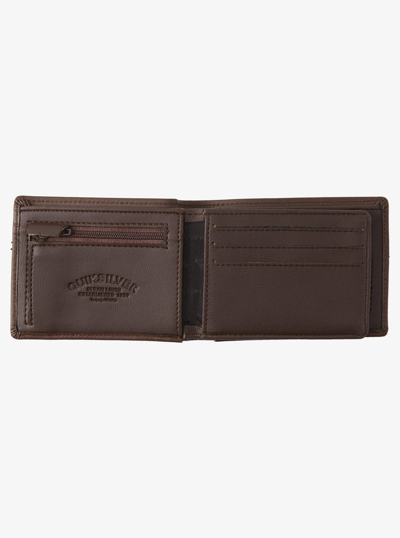 Load image into Gallery viewer, Quiksilver Men&#39;s Mack Leather Wallet Chocolate Brown EQYAA03940-CSD0
