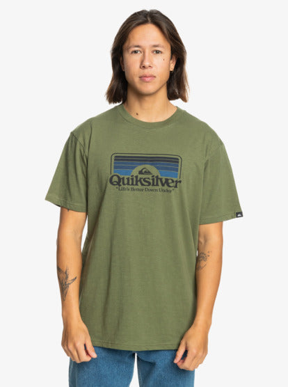 Load image into Gallery viewer, Quiksilver Men&#39;s Step Inside Regual Fit T-Shirt Green EQYZT07678-GPH0
