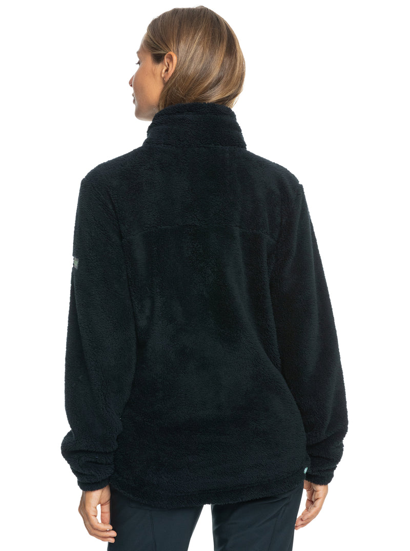 Load image into Gallery viewer, Roxy Alabama Zip Up Fleece True Black ERJFT04708-KVJ0
