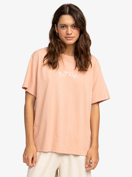 Roxy Women's Moonlight Sunset Oversize Fit T-Shirt Cafe Creme ERJZT05685-TJB0
