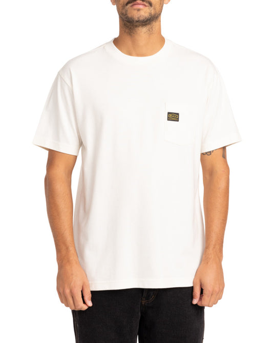 Rvca Men's Americana Pocket Relaxed Fit T-Shirt White EVYZT00127-WHT