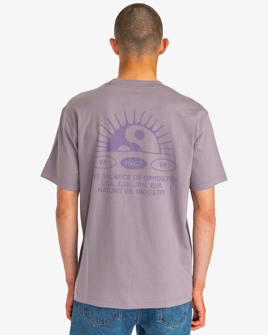 Rvca Men's Balance Rise T-Shirt Gray Ridge EVYZT00164-SLW0