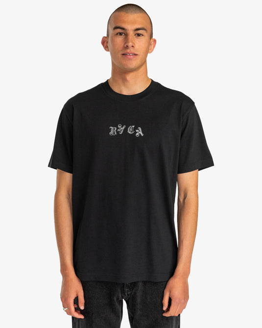 Rvca Men's Dream Reaper Relaxed Fit T-Shirt Black EVYZT00173-BLK