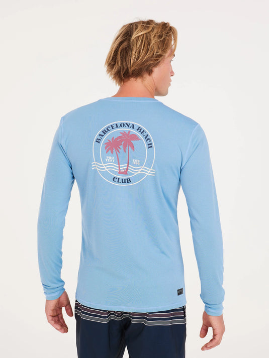 Protest Men's Grant Surf Long Sleeve Regular Fit T-Shirt Dusk Blue 7710243_702