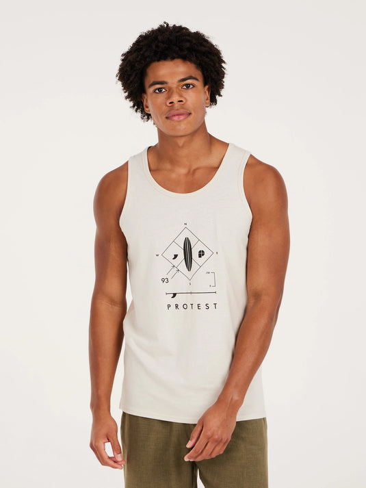 Protest Men's Rally Regular Fit Tank Top Kitoffwhite 1712843_106