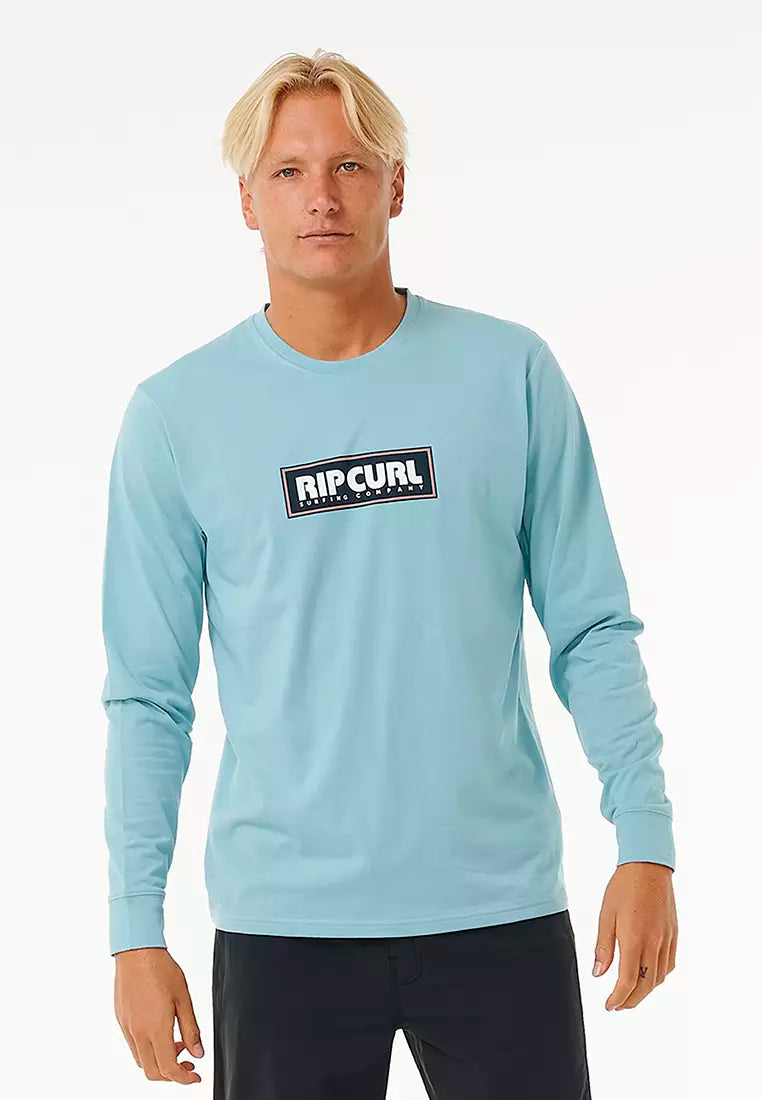 Load image into Gallery viewer, Rip Curl Men&#39;s Icons Of Surf UPF Long Sleeve T-Shirt Dusty Blue 12EMRV-3458
