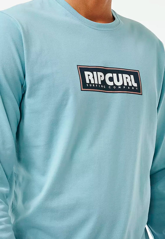 Rip Curl Men's Icons Of Surf UPF Long Sleeve T-Shirt Dusty Blue 12EMRV-3458