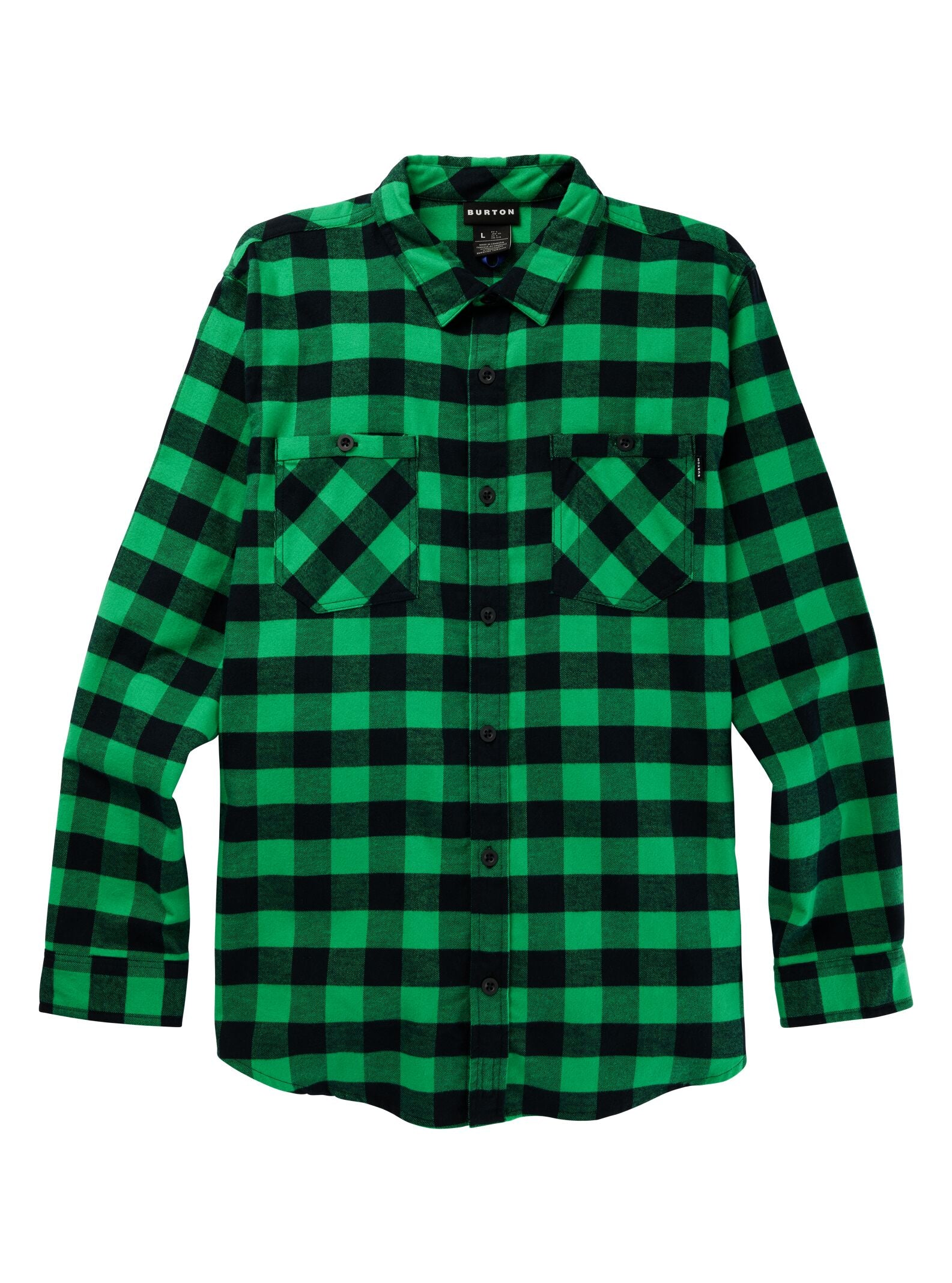 Burton Favorite Flannel Shirt Clover Green Buffalo Plaid