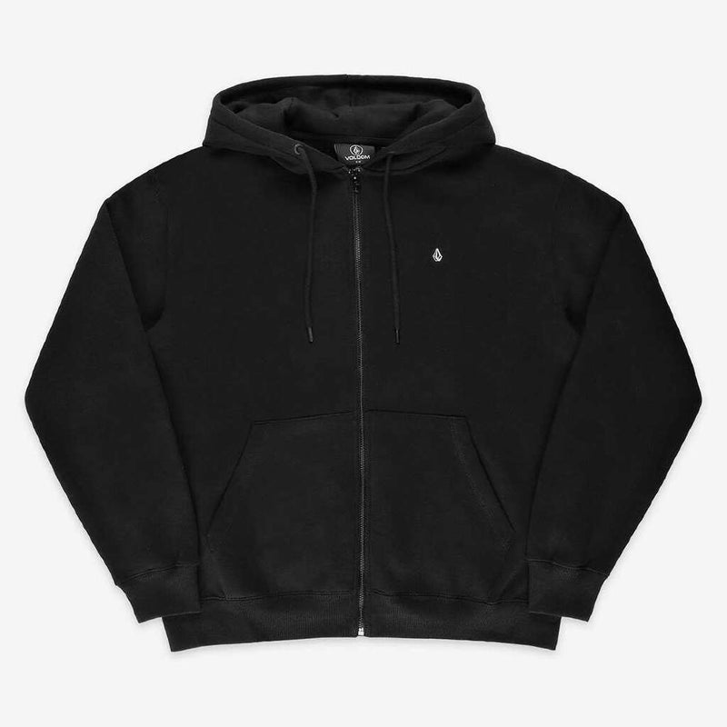Load image into Gallery viewer, Volcom Men&#39;s Single Stone Zip Hoodie Black A4832500-BLK
