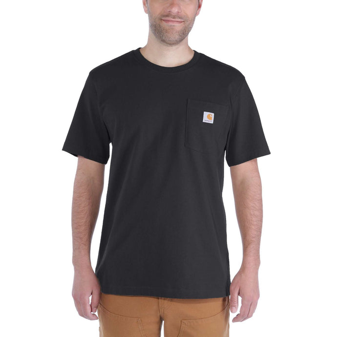 Carhartt Mens' Relaxed Fit Heavyweight Short-Sleeve Pocket T-Shirt Black 103296-001