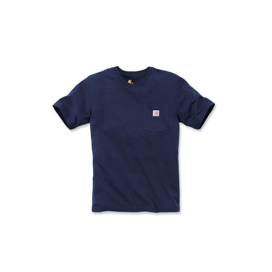 Carhartt Mens' Relaxed Fit Heavyweight Short-Sleeve Pocket T-Shirt Navy 103296-412
