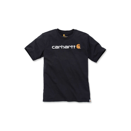 Carhartt Mens' Relaxed Fit Heavyweight Short-Sleeve Logo Graphic T-Shirt Black 103361-001