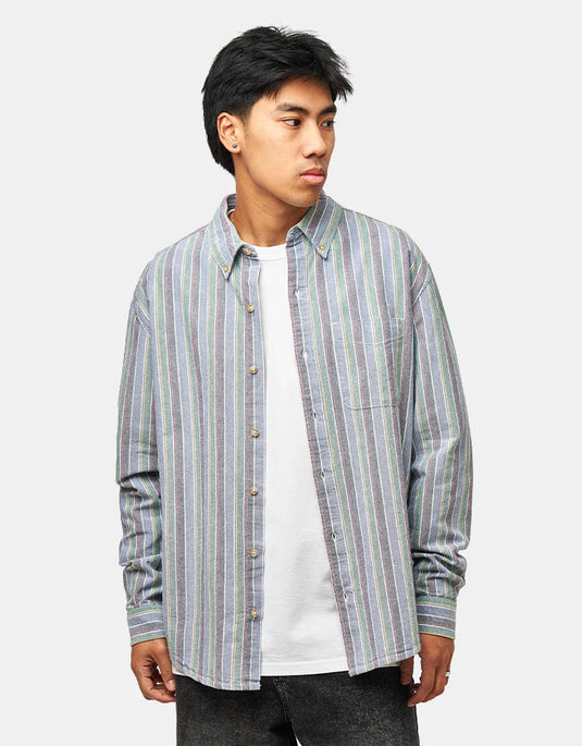 Element Men's Button Down Regular Oxford Long Sleeve Shirt Multicolours ELYWT00207-BJG4