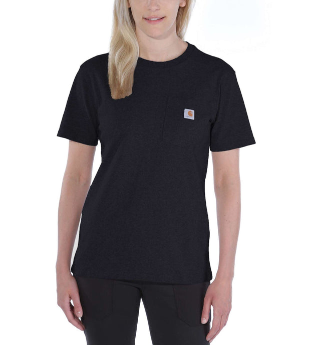 Carhartt Womens' Loose Fit Heavyweight Short-Sleeve Pocket T-Shirt Black 103067-001
