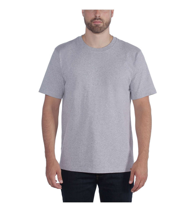 Carhartt Men's Relaxed Fit Heavyweight Short-Sleeve Pocket T-Shirt Heather Gray 104264-HGY
