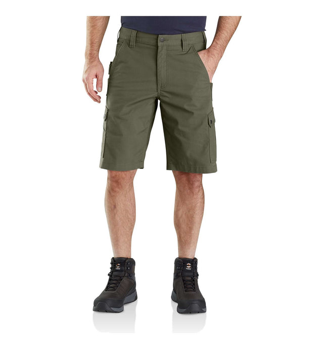 Carhartt Men's Rugged Flex Relaxed Fit Canvas Ripstop Cargo Work Short Basil 104727-G72