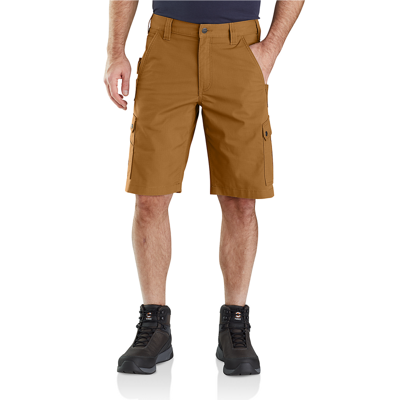 Load image into Gallery viewer, Carhartt Men&#39;s Rugged Flex Relaxed Fit Canvas Ripstop Cargo Work Short Brown 104727-BRN
