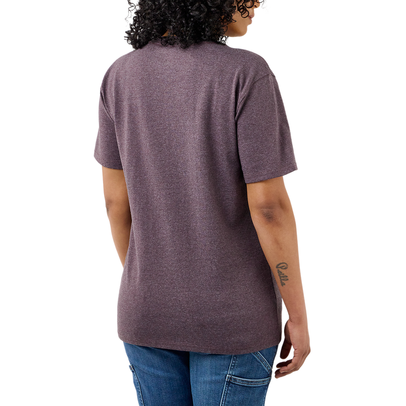 Load image into Gallery viewer, Carhartt Women&#39;s Loose Fit Heavyweight Short-Sleeve Pocket T-Shirt Blackberry Heather 103067-V27
