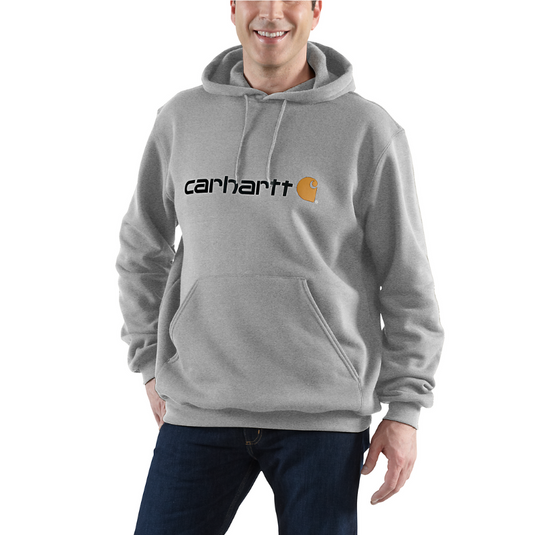 Carhartt Mens' Loose Fit Midweight Logo Graphic Sweatshirt Heather Gray 100074-034