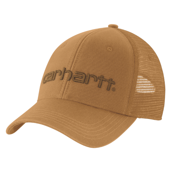 Carhartt Men's Canvas Mesh-Back Logo Cap Carhartt Brown/Oiled Walnut 101195-B75